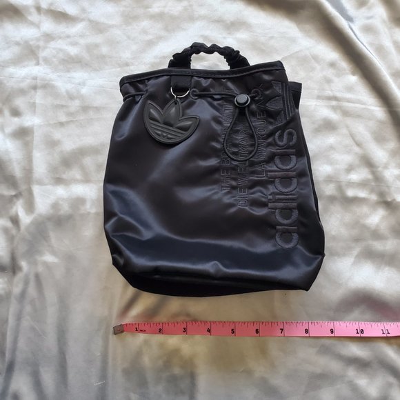 ADIDAS Black Satin Mini Backpack - Picture 4 of 4
